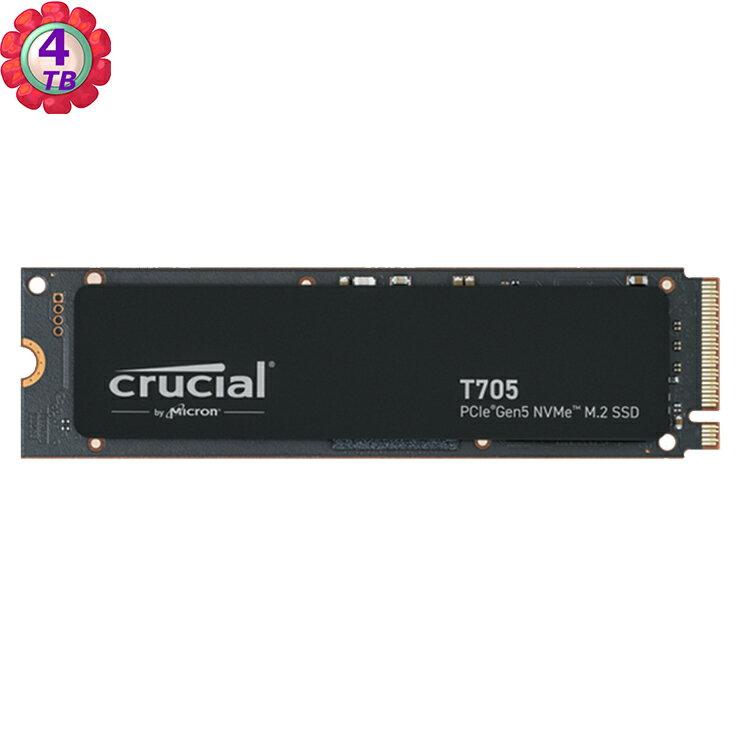 Crucial T705 4TB PCIe Gen5 NVMe 2280 SSD CT4000T705SSD3 固態硬碟