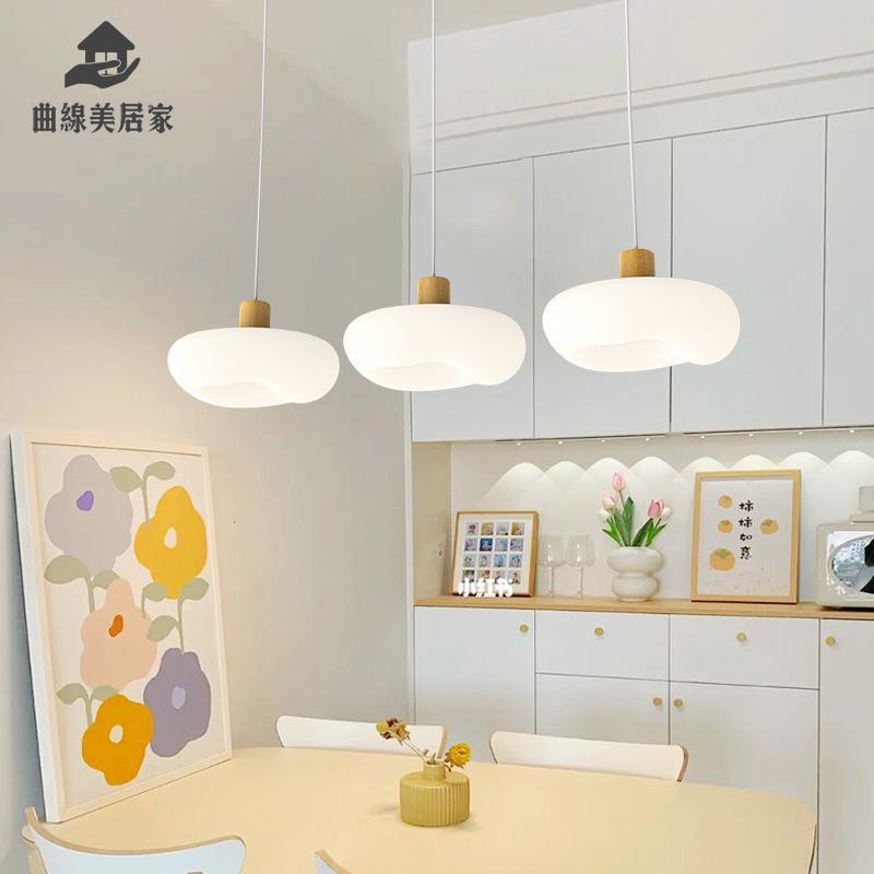 現貨 吊燈 吸頂燈 客廳燈 餐廳燈 照明燈 網紅爆款實木餐廳吊燈簡約中山燈具豪華高階吧臺燈臥室床頭小吊燈 工廠現貨 八折下殺wy3