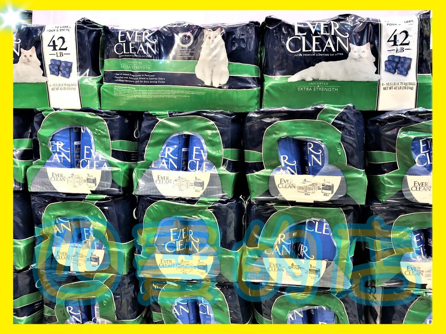公司貨藍鑽貓砂ever clean 貓砂礦砂超凝結貓砂分售袋裝砂10.5磅/包4.76公✪四寶的店n✪ | 四寶的店直營店|