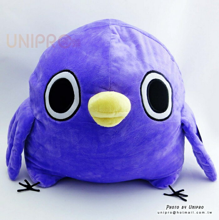【UNIPRO】TAITO 懶得＂鳥＂你 31公分 絨毛娃娃 玩偶 懶得鳥 紫鳥 Mentori めんトリ