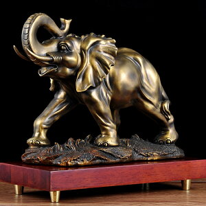 特大號銅大象風水象招財低頭抬頭象擺件純銅吸水象玄關客廳裝飾品