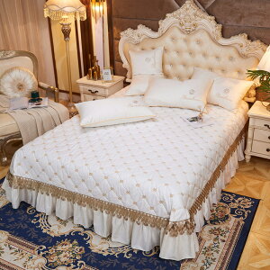 美式60s長絨棉床蓋單件全棉加厚床單簡約夾棉床罩三件套純棉