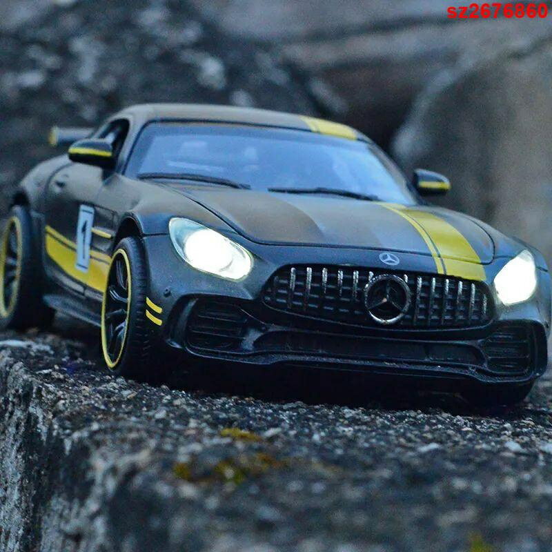 模型車 汽車模型 交通模型 跑車模型 小汽車遙控車 機車模型 1:24模擬梅賽德斯賓士GT跑車模型超跑金屬遙控車汽
