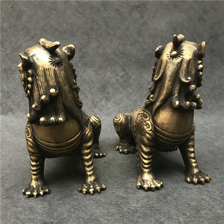 純銅地藏王坐騎諦聽擺件孝道神獸鎮宅風水擺設| 銀聯網日用品生活館