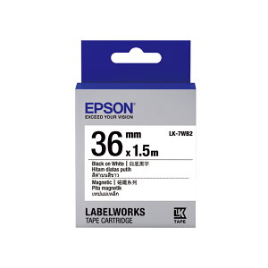 EPSON 磁鐵系列 LK-7WB2 白底黑字 36mm 標籤帶 S657405 適用 LW-Z900/LW-900P/LW-1000P