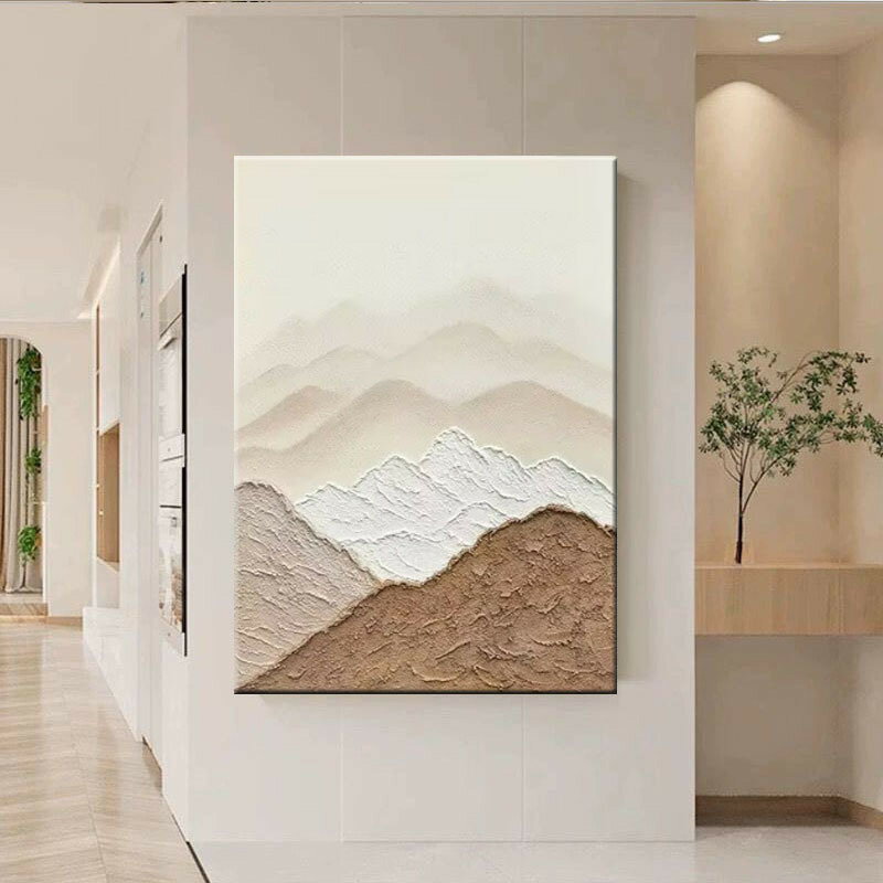 【含稅/免運】 手繪油畫侘寂奶油風背有靠山客廳沙發背景墻裝飾畫抽象立體肌理畫