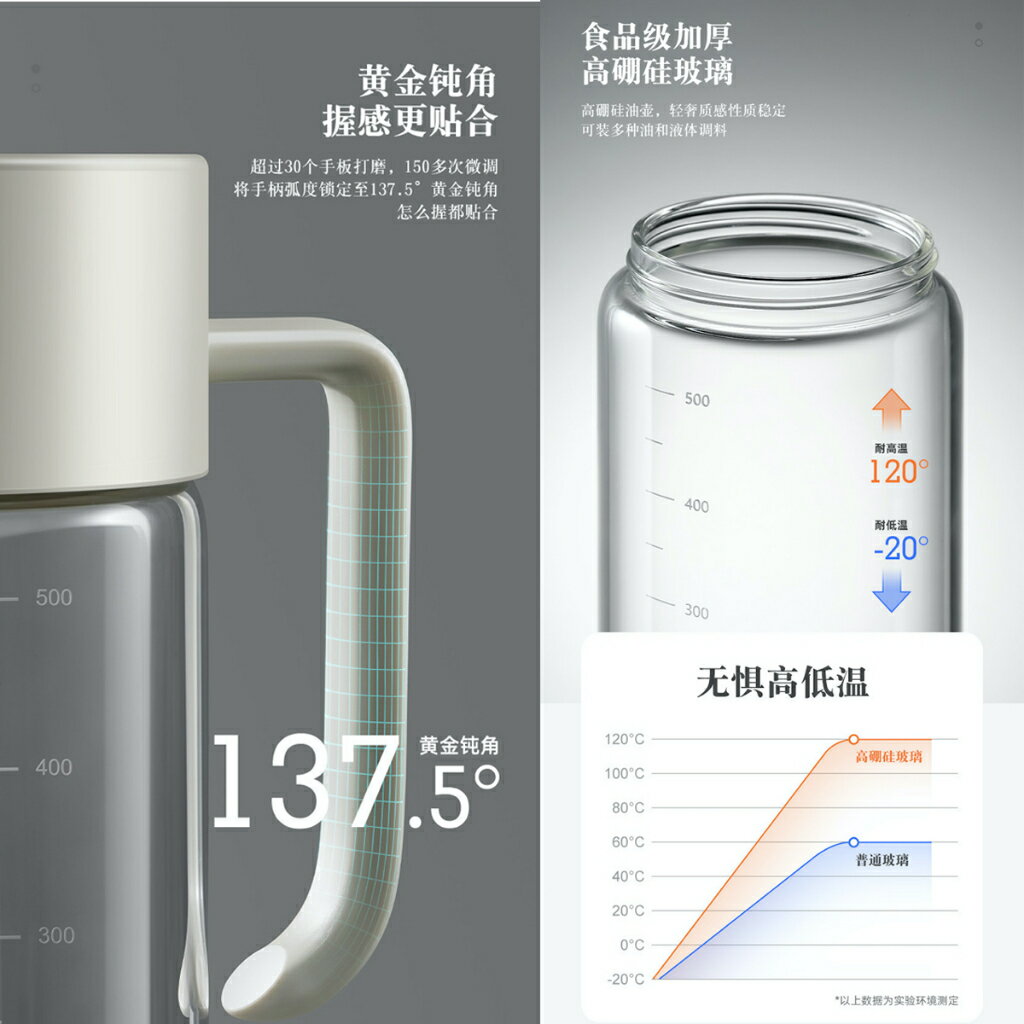 ISONA 日本LISSA 550ML 食用油調理壺 油壺 醬油壺 自動開闔/玻璃材質不沾油醬油醋 5