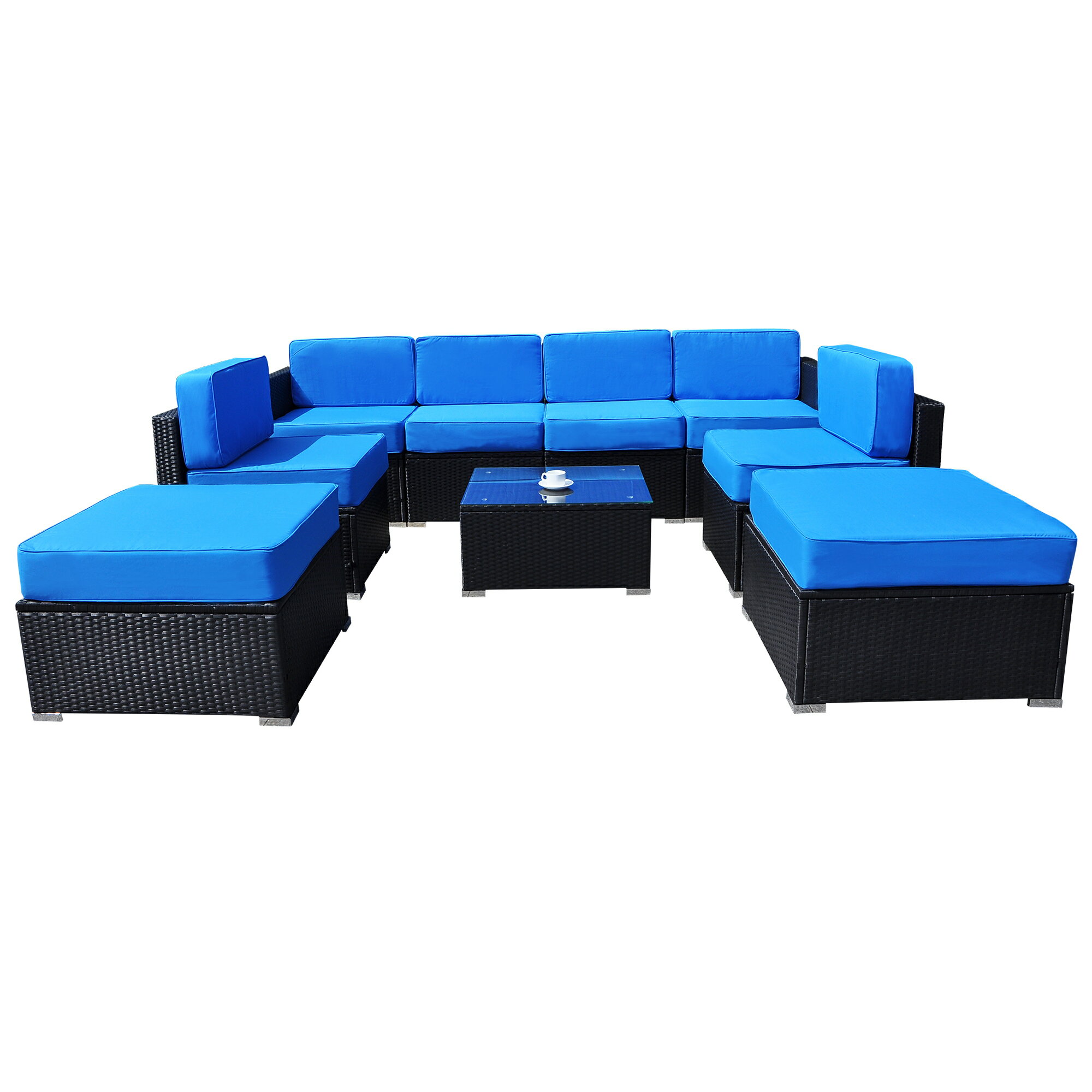 Mcombo Mcombo 6082 9pc Bigger Size Outdoor Furniture Luxury Patio