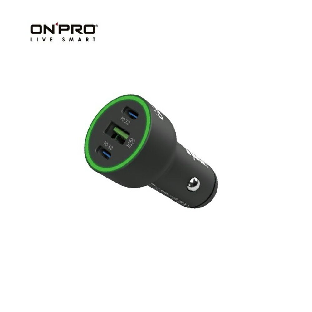 ONPRO 78W雙PD＋QC急速車充-黑