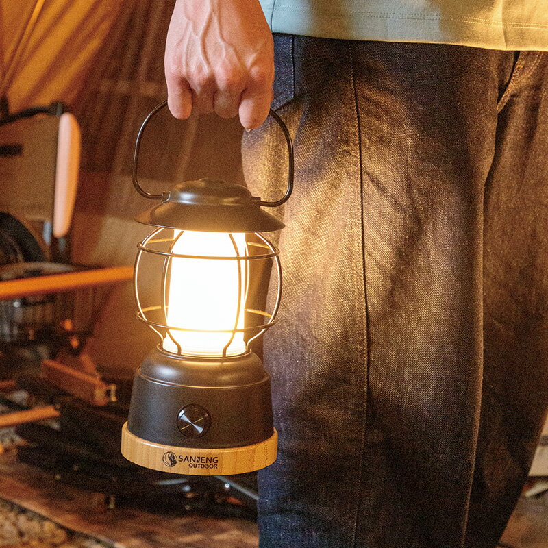 【OUTDOOR】復古LED露營燈/003001-白 003002-黑【APP滿額下單10%點數(單一帳號最高5000點)】1/31止 3