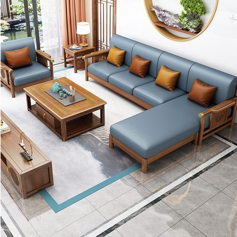 新中式全實木沙發組合中國風禪意現代簡約小戶型科技布客廳家具