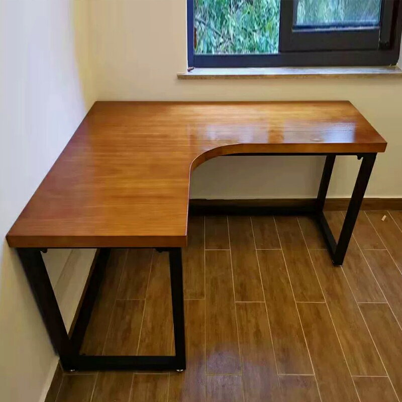 轉角書桌墻實木拐角L型辦公家用臥室現代簡約學習寫字臺式電腦桌