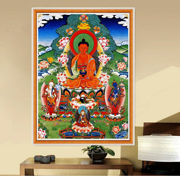 藥師如來鉆石畫新款水晶滿鉆琉璃光王佛像客廳唐卡供奉十字繡