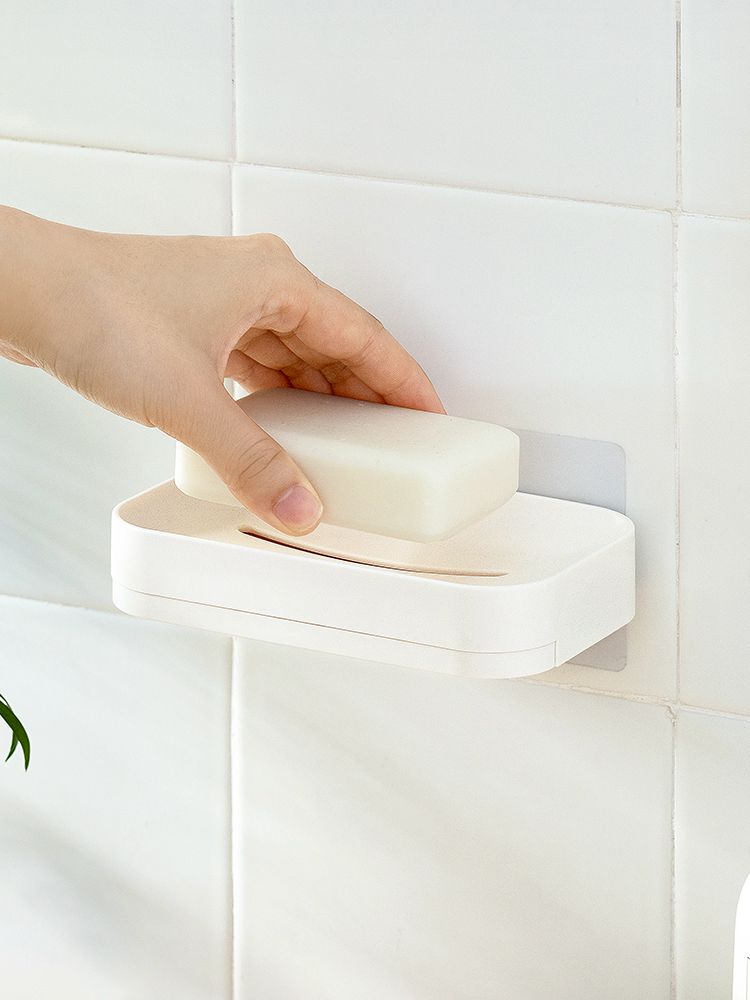 肥皂盒架子瀝水衛生間創意免打孔香皂置物架免打孔不積水收納神器