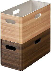 【史代新文具】KING JIM S 長型 木質風格折疊收納箱 (兩色可選)