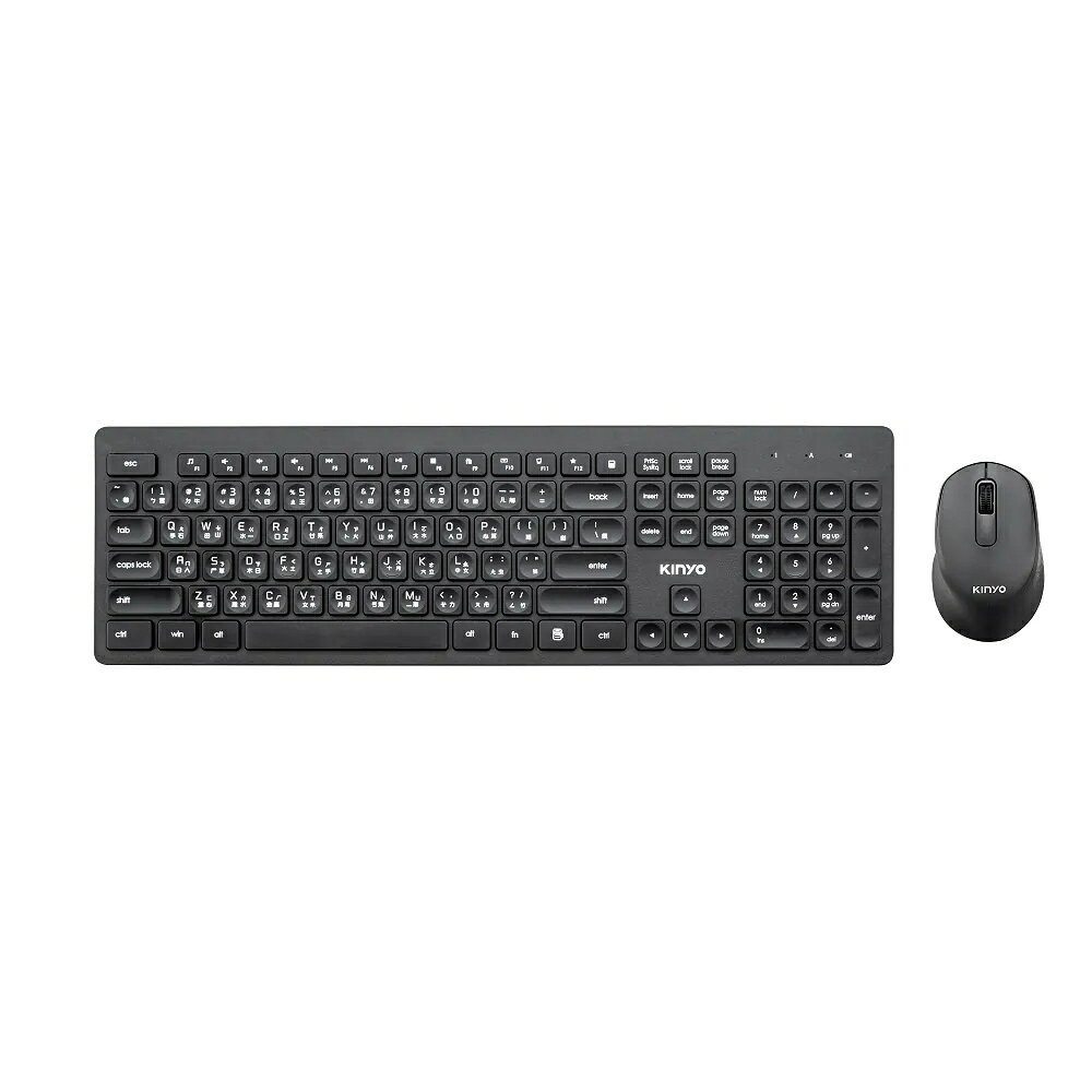 KINYO GKBM-886 2.4GHz無線鍵鼠組 GKBM886 鍵盤滑鼠組 即插即用 舒適光學鍵鼠套裝