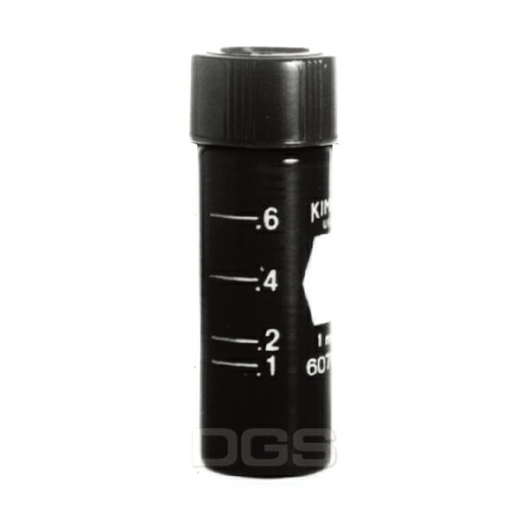 《KIMBLE》茶色微量樣本瓶 中孔蓋 Micro-Vial, Screw Thread, with Open Top Closure, PTFE-Silicone Septum, Graduated