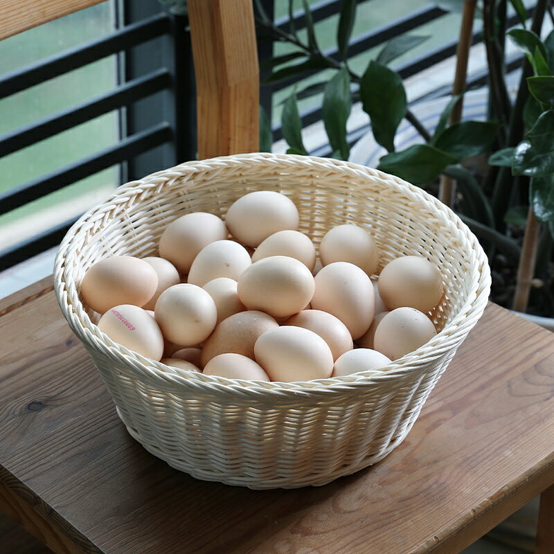 越南藤編水果籃手工真藤編織麵包籃饅頭筐家用零食雞蛋收納筐