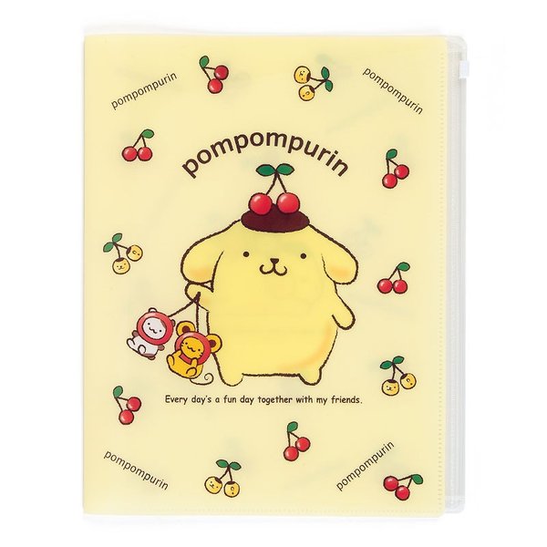 大賀屋 日貨 布丁狗 資料夾 7頁 A4 檔案夾 收納夾 文具 學生 SANRIO 三麗鷗 正版 J00015831
