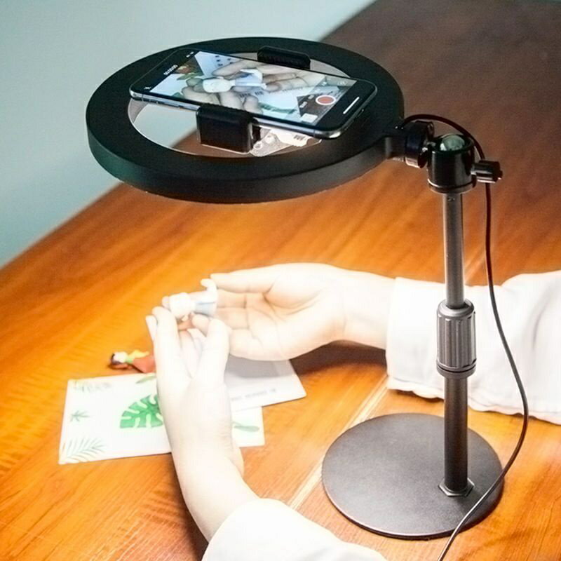 LED攝影燈補光燈桌面小型手機拍照燈直播燈錄頻道打光燈道具