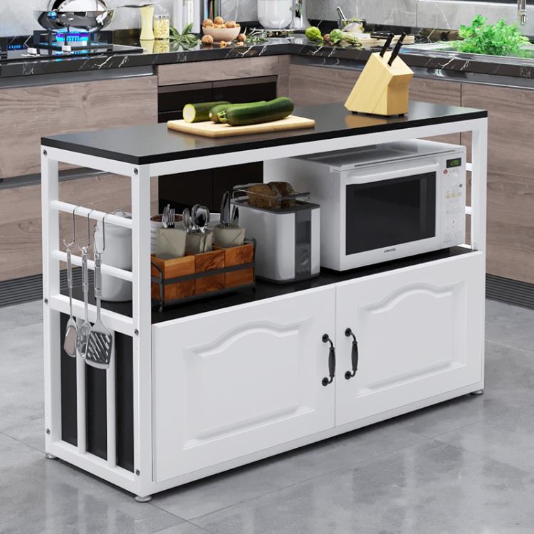 廚房置物架落地多層切菜臺桌子儲物柜家用微波爐烤箱收納置物柜子【青木鋪子】