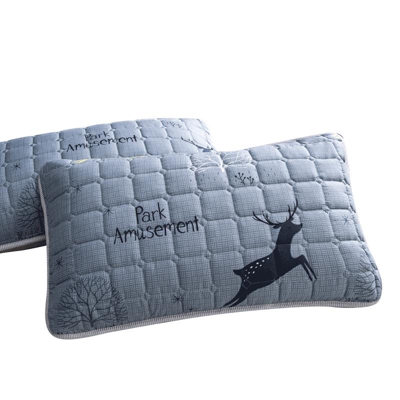 南極人防螨枕套一對裝防水頭油枕巾純棉單人枕頭套全棉保護枕芯套