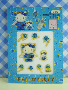 【震撼精品百貨】Hello Kitty 凱蒂貓 KITTY立體鑽貼紙-藍玫瑰 震撼日式精品百貨