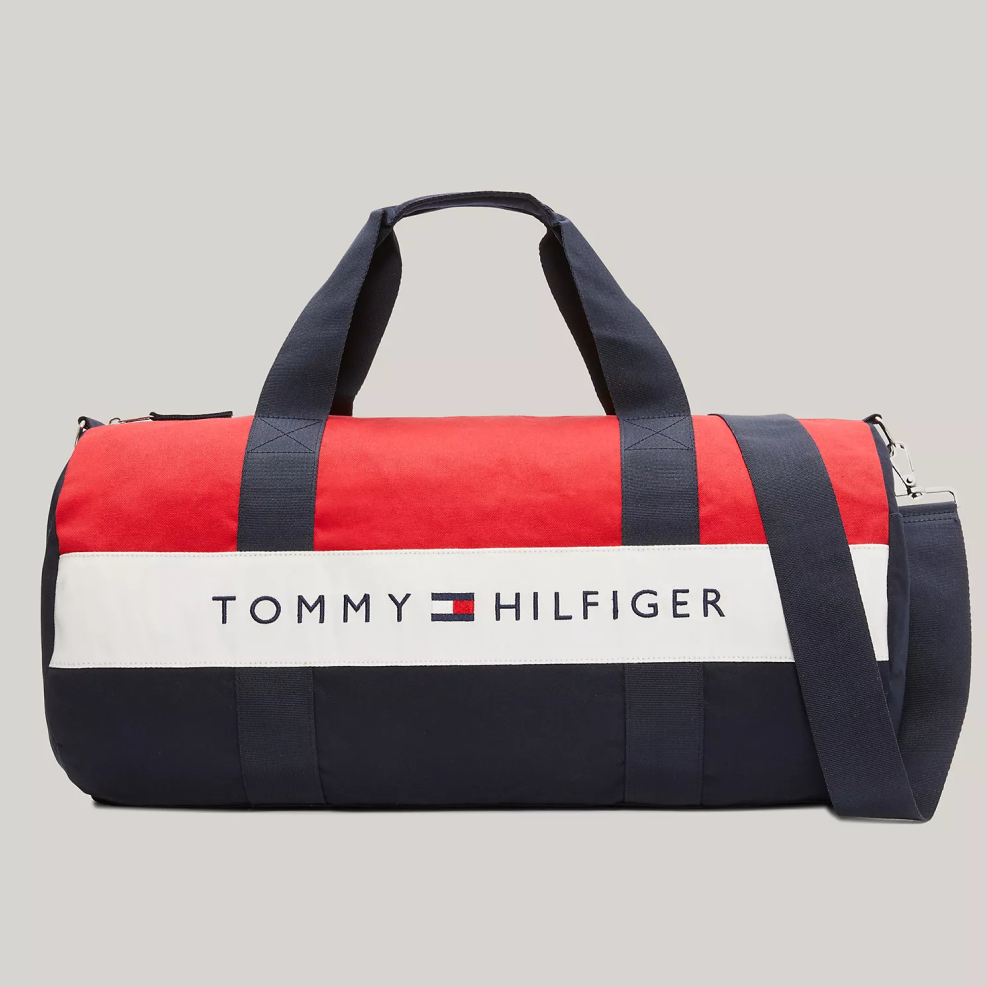 Tommy Hilfiger 大款旅行袋 手提行李袋 旅行包袋 波士頓包 帆布包 籃球包 T91454 拼色(現貨)▶指定Outlet商品5折起☆現貨【送禮首選★APP下單點數4倍送】