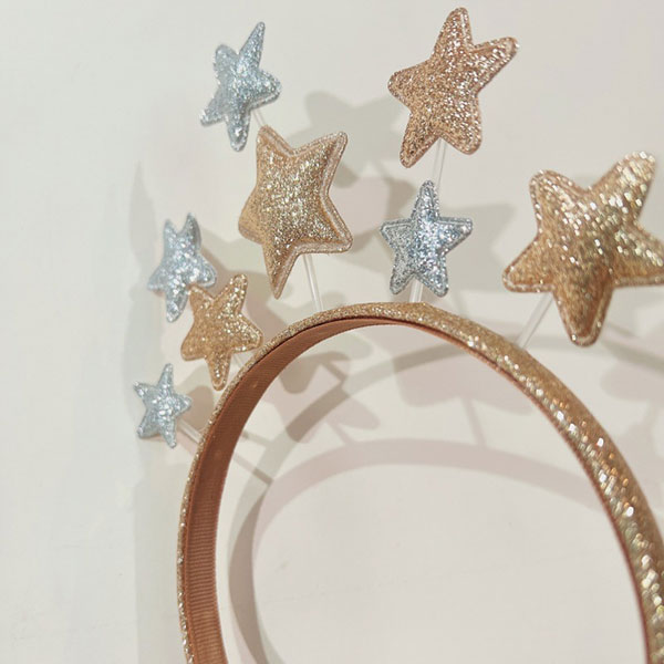 ANNAS 星星髮箍 跨年髮箍 新年髮箍 聖誕節 萬聖節 生日 皇冠 亮晶晶 金蔥 亮粉 亮片 閃閃 跨年派對 金銀 8