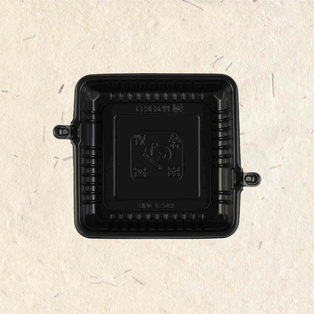 RELOCKS RGS1-01 小方盒 正方形餐盒 黑色塑膠餐盒 可微波餐盒 外帶餐盒 一次性餐盒 免洗餐具  環保餐盒 RGS1 2