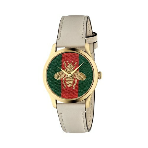 送禮首選★GUCCI G-TIMELESS經典蜜蜂時尚皮帶腕錶38mm(YA1264128) 附提袋【全館滿額折價★APP下單點數4倍送】線上購買享 實體門市同步服務
