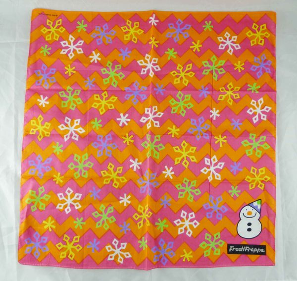 【震撼精品百貨】雪人 手帕 橘桃 震撼日式精品百貨