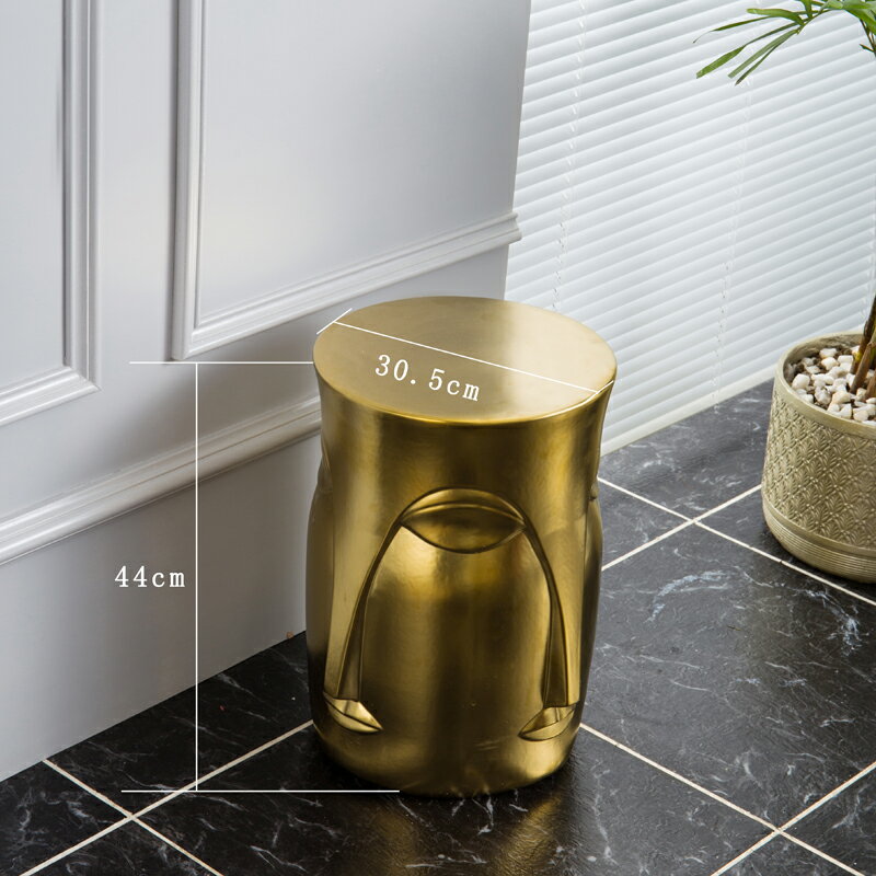 蝶陶摩登現代設計美式人臉陶瓷鼓椅民宿網紅酒店擺件凳子角幾邊幾 3