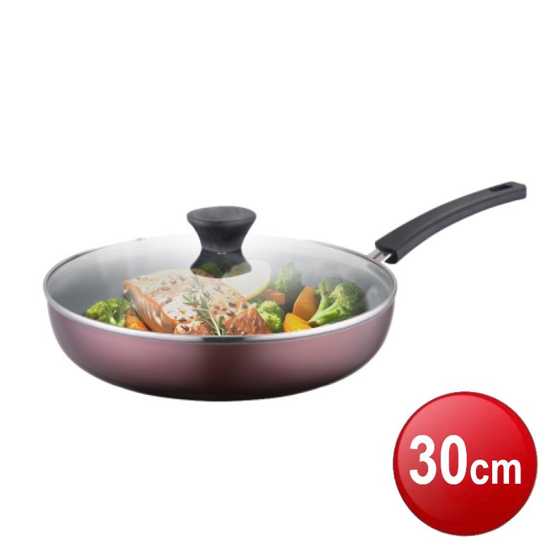 ★免運★ASD 新廚系列不沾帶蓋平煎鍋30cm(JL30A5TW) [大買家]