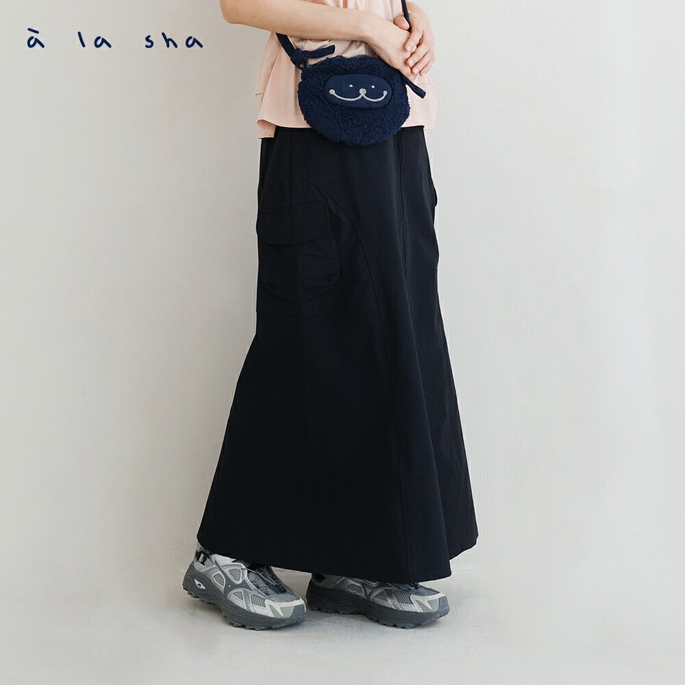 a la sha 造型剪接魚尾工裝裙 2