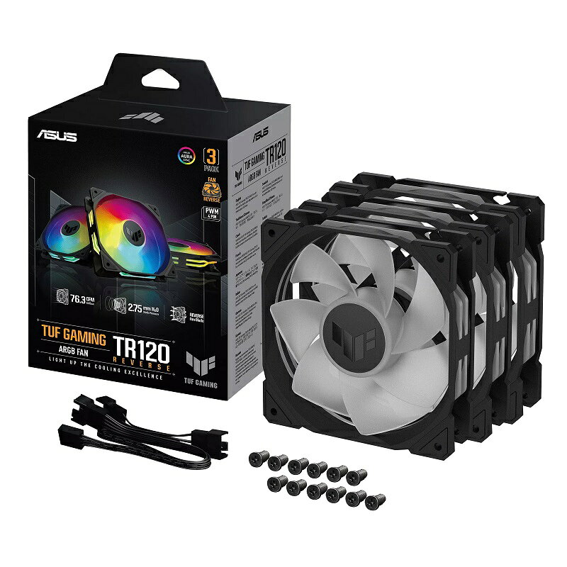 【享最高折300】ASUS 華碩 TUF GAMING TR120 FAN ARGB REVERSE 反向風扇 單入組/3入組