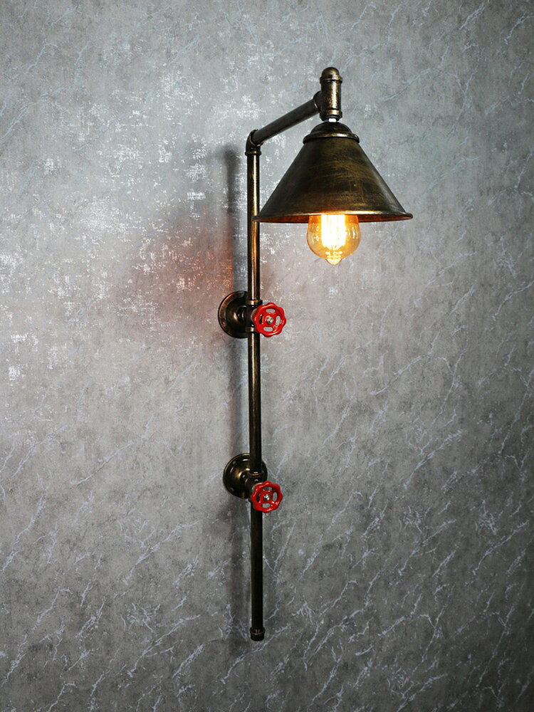 工業風懷舊復古壁燈鐵質過道壁燈酒吧咖啡廳陽臺創意個性水管燈具