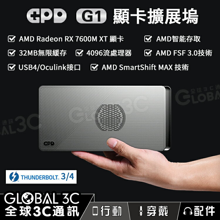 GPD G1 迷你顯卡擴展塢 AMD RX7600M XT顯卡 GPD WIN MAX2【APP下單最高22%回饋】