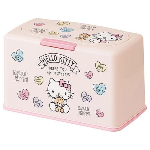 日本凱蒂貓kitty小熊維尼米奇Snoopy角落生物口罩收納盒Skater口罩盒彈跳按壓可收60入六款 3