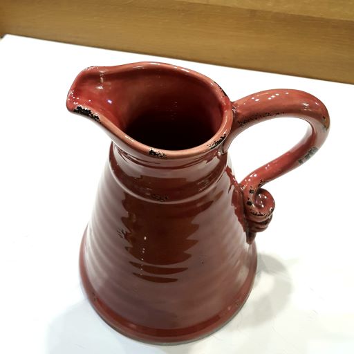 羅馬古典水壺造型陶瓷花器(紅)