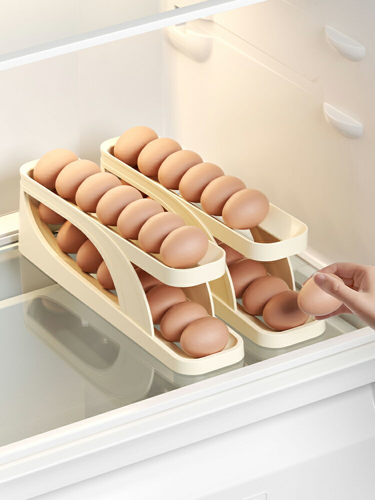 雞蛋收納盒冰箱專用側門收納架食品級保鮮盒新款翻轉裝雞蛋收納托