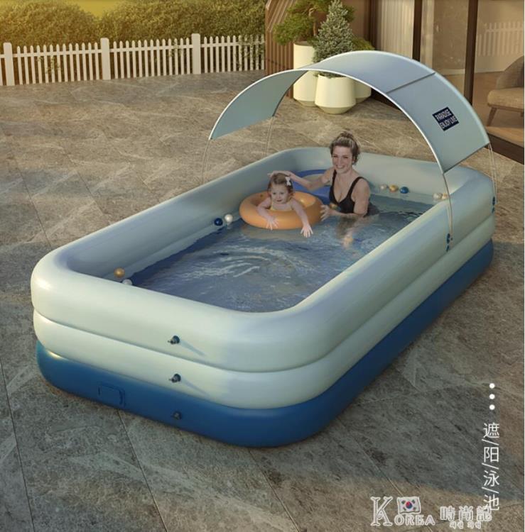 兒童游泳池家用加厚大型家庭充氣水池大人小孩嬰兒寶寶氣墊游泳桶