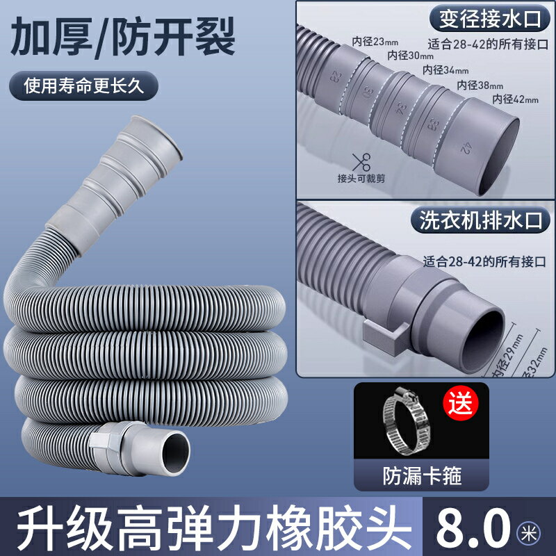 洗衣機排水管加長管通用出水管子萬能全自動滾筒波輪下水軟管/下水管/進水管/軟水管/排水管/出水管/水管