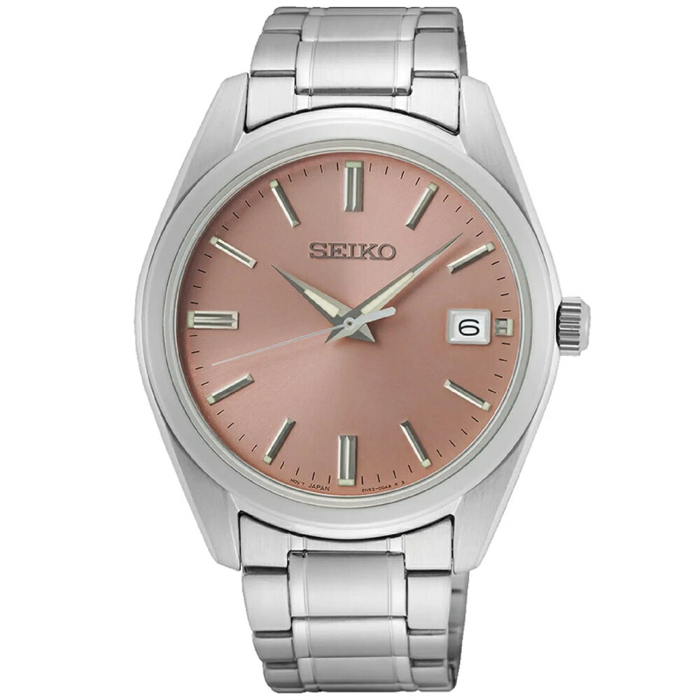 送禮首選★SEIKO 精工 簡約大三針時尚男錶6N52-00A0P/SUR527P1  SK005 附提袋【全館滿額折價★APP下單點數4倍送】線上購買享_實體門市同步服務