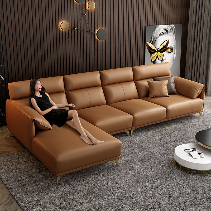意式極簡真皮沙發客廳 小戶型北歐現代簡約 家用 皮藝沙發