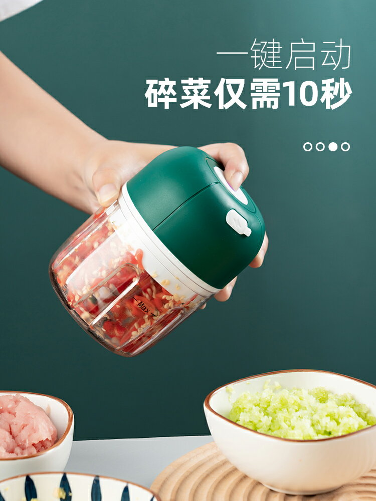 大功率電動搗碎器蒜蓉拉蒜搗蒜泥神器小型絞肉碎菜料理機