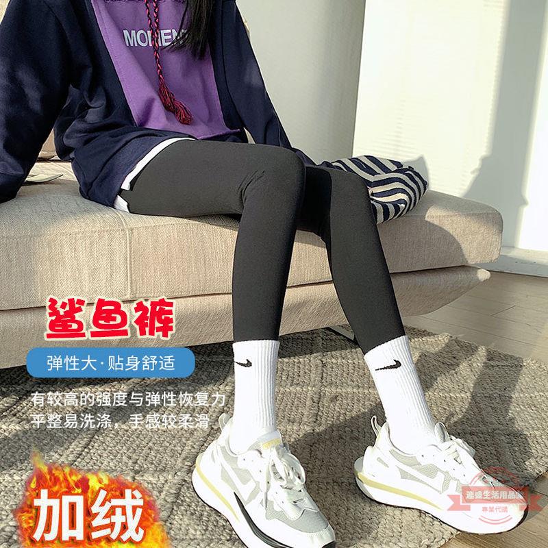 鯊魚褲打底褲女冬季加絨加厚外穿高腰緊身芭比褲保暖褲子2021秋冬