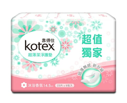 靠得住 超薄潔淨護墊(沐浴清新) 23片 6包入 1