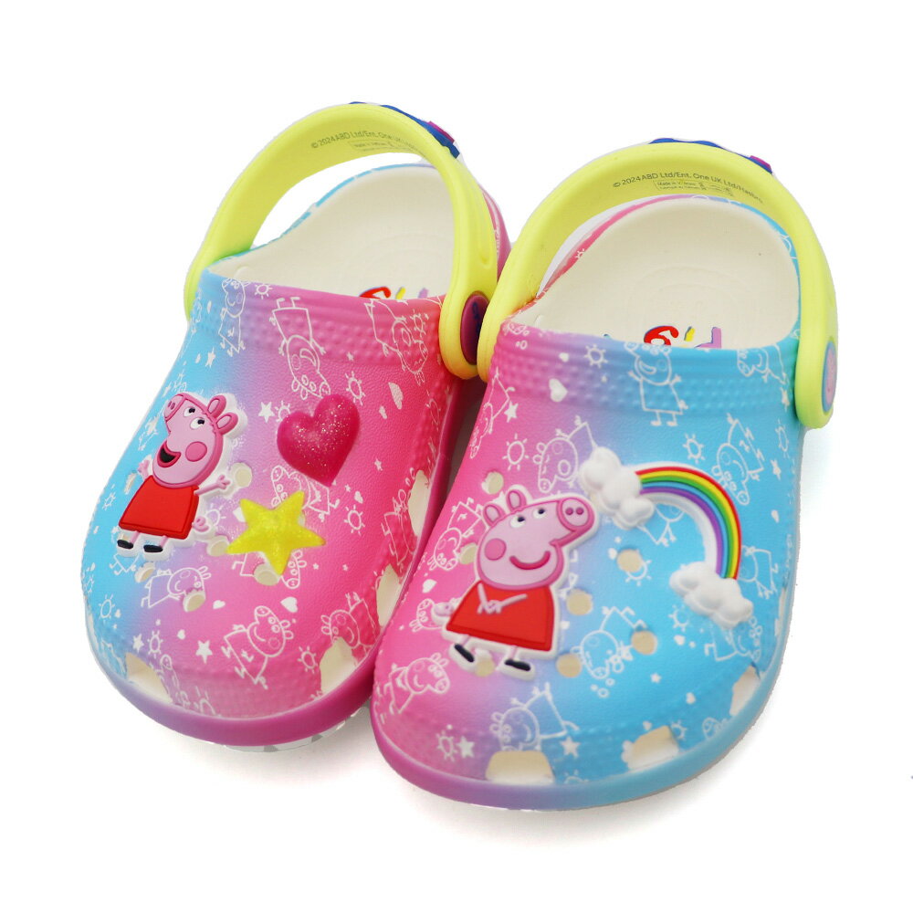 Crocs peppa pig cls clog t 卡駱馳 洞洞鞋 防水 小童鞋 佩佩豬 粉藍 S0799 (210476-90H)