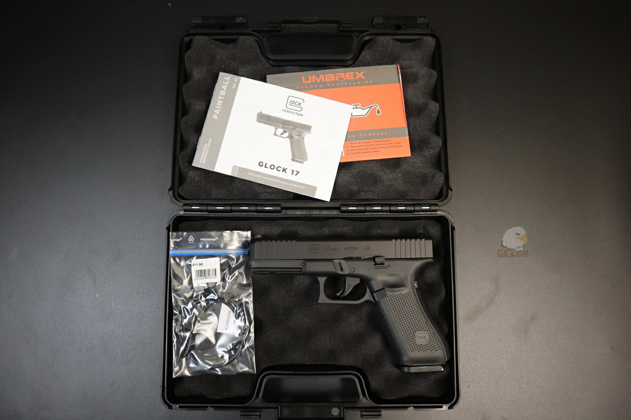 【翔準AOG】德製UMAREX G17 Gen5 鎮暴槍+小鋼瓶x10+鎮暴彈100入 FSCG1001 T4E 11mm CO2槍